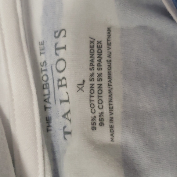 (XL) Talbots "The Talbots Tee" Watercolor Striped Lightweight Casual Relaxed Fit - Picture 3 of 7